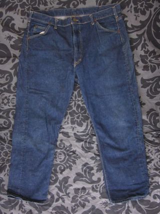 Vtg 50s 60s Lee Riders Selvedge Denim Jeans Union Made Sanforized Dark 1 Wash
