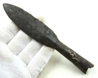 Authentic Medieval Viking Era Military Iron Socketed Spear Head - L706