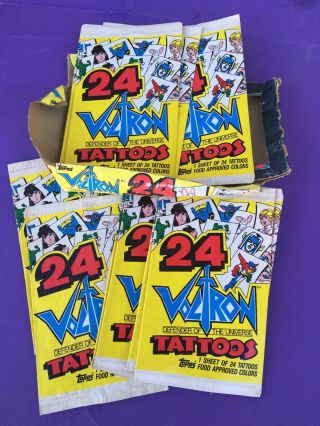 16 Vintage 1984 VOLTRON Defender of Universe Toy Tattoos - 24 per pack - 2