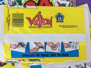 16 Vintage 1984 VOLTRON Defender of Universe Toy Tattoos - 24 per pack - 5