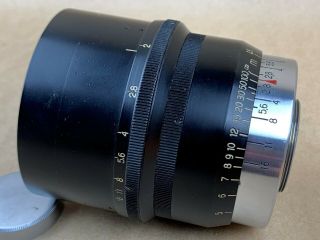 Xenon 12.  5cm F/2 Lens m39 Leica Screw Mount Lens - Rare 125mm 1:2 LTM 6