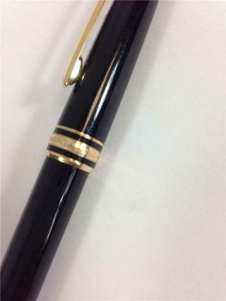 Vintage Montblanc Meisterstuck Classic Black With Gold Trim Ballpoint Pen 2