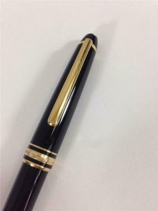Vintage Montblanc Meisterstuck Classic Black With Gold Trim Ballpoint Pen 4