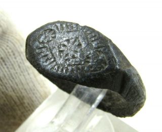 Authentic Medieval Viking Ring W/ Decoration - Wearable - J188