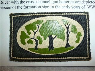 British 12th Corps Painted Formation Sign Patch Ww2 Issue