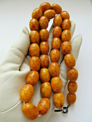 65 G.  Old Vintage Natural Baltic Amber Necklace