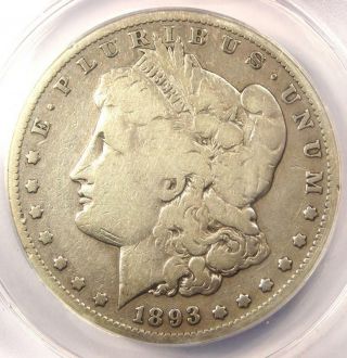 1893 - S Morgan Silver Dollar $1 - Certified Anacs Vg10 Details - Rare Key Coin