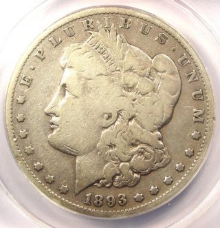 1893 - S Morgan Silver Dollar $1 - Certified ANACS VG10 Details - Rare Key Coin 5
