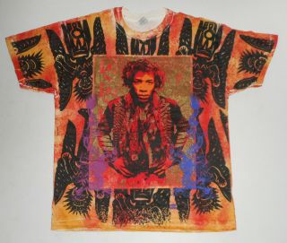 Vtg Nos 90s (1993) Jimi Hendrix T - Shirt All Over Print Are You Experienced Xl