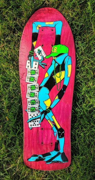Vintage Powell Peralta Ray Barbee Skateboard Deck Pink Stain Rare Tony Hawk