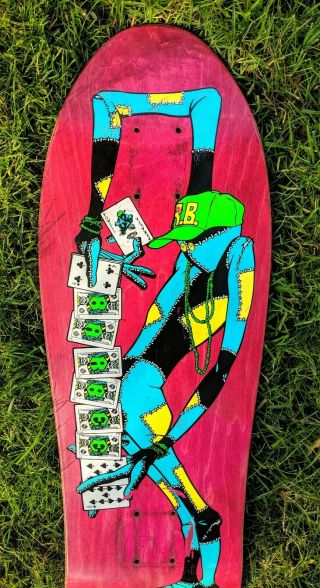 Vintage Powell Peralta Ray Barbee Skateboard Deck Pink Stain RARE Tony Hawk 2