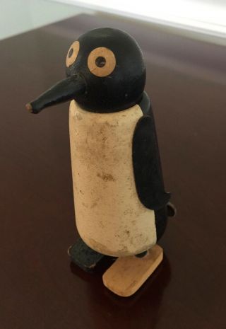 Vintage 1930’s Wilson Walkie Penguin Walking Wooden Toy