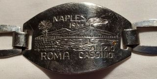 WWII 1944 Naples Anzio Cassino Roma Italy Campaign Silver Sweetheart Bracelet 3