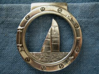 Vtg.  Sterling Silver Tiffany & Co Nautical Sailboat Money Clip 27gr.  Fathers Day
