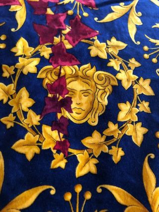 Vintage Gianni Versace Throw - Red,  Blue And Gold