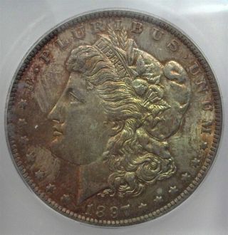 1897 - O Morgan Silver Dollar Icg Ms63 Valued At $4,  500 Rare This Looks 64