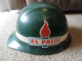 Bullard Hard Boiled Aluminum Metal Hard Hat Vintage El Paso Natural Gas