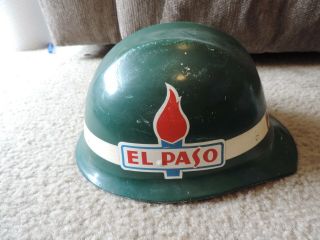 Bullard Hard Boiled Aluminum Metal Hard Hat Vintage El Paso Natural Gas 5