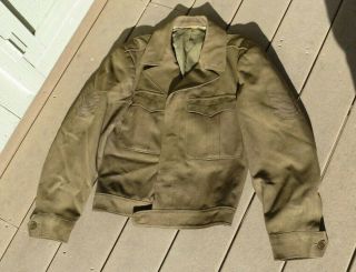 Ww2 Us Army Military Wool Eisenhower Ike Jacket Coat Blouse 40r