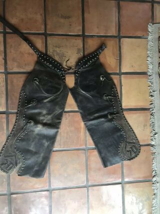 Vintage Leather Western Chaps
