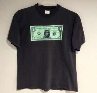 Vintage 1992 Nirvana Nevermind Dollar Bill Promo Shirt