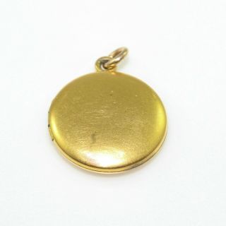 Antique Vintage Art Nouveau 18k Gold Crescent Moon Paste Necklace Locket Pendant 3