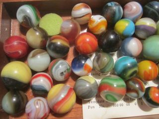 Marbles toy antique glass 90 akro agate vintage 5