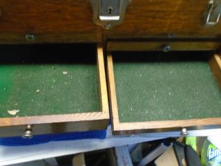 Vintage H Gerstner & Sons Model Wood Machinist Tool Box Chest 7 Drawers 6