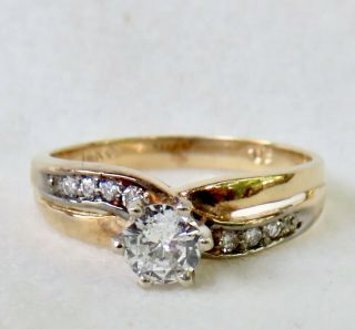 Estate.  40 Ct.  Brilliant Cut Diamond Engagement Ring 14k Yellow Gold