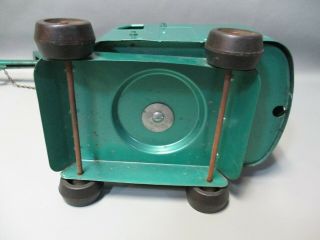 Structo Steam Shovel Pressed Steel Vintage Green Crane Construction Toy. 8