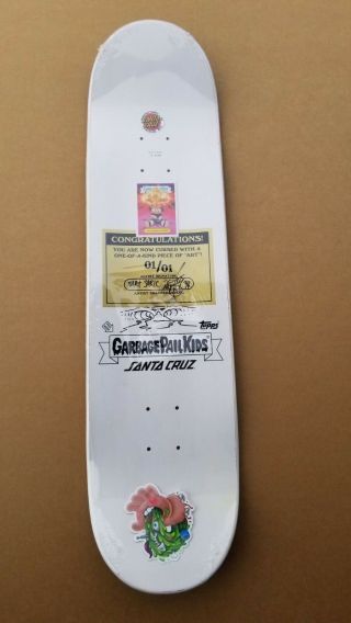 Santa Cruz Skateboard Garbage Pail Kids Topps RARE 1 of 1 SALBA The Grail 6