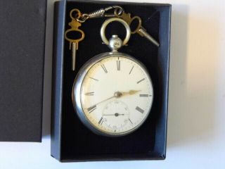 Antique Victorian Hallmarked Silver Fusee Pocket Watch Dated 1832.
