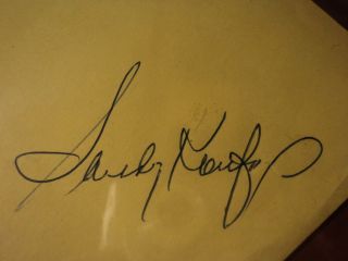 SANDY KOUFAX - Signed VINTAGE ALBUM PAGE Brooklyn/ Dodgers PSA DNA AUTHENTICS 2