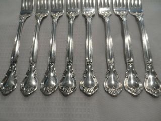 Gorham Chantilly Sterling Silver Place Forks set of 8 7 1/2 