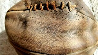 Vintage 1920 ' s - 1930 ' s Antique RAWLINGS James NAISMITH Leather BASKETBALL Rare 12