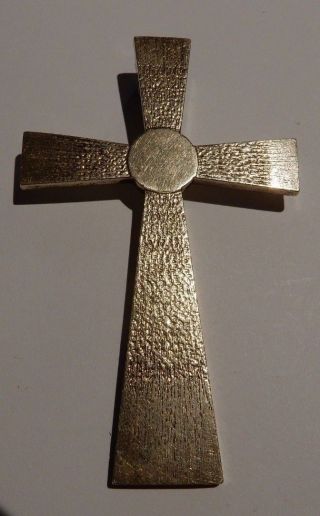 Silver Christian Byzantine Cross Heavy Hallmarked Pendant Style 1970 Devotional