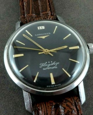 Vintage LONGINES Flagship Automatic Watch.  Caliber 341.  Date.  Ca 1960 ' s 3