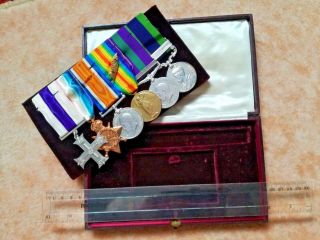 RARE,  1st War Irish Army Officer ' s M.  C.  M.  I.  D.  Medal Group of Six Dublin Gentry 10