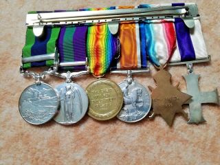 RARE,  1st War Irish Army Officer ' s M.  C.  M.  I.  D.  Medal Group of Six Dublin Gentry 2