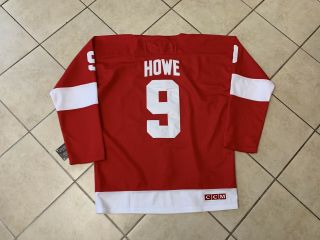 Vintage Nhl Detroit Red Wings Gordie Howe Hockey Jersey Red