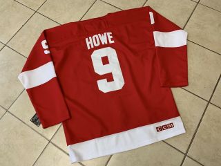 Vintage NHL Detroit Red Wings Gordie Howe Hockey Jersey Red 5