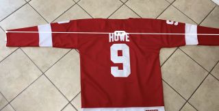 Vintage NHL Detroit Red Wings Gordie Howe Hockey Jersey Red 6