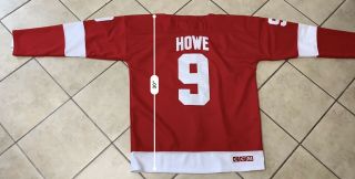 Vintage NHL Detroit Red Wings Gordie Howe Hockey Jersey Red 7
