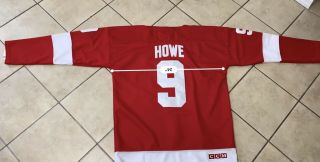 Vintage NHL Detroit Red Wings Gordie Howe Hockey Jersey Red 8