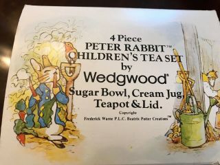 Wedgwood 4 Piece Peter Rabbit Children 