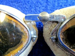 Vintage WWII French? Pilot/Aviator Googles with case 3