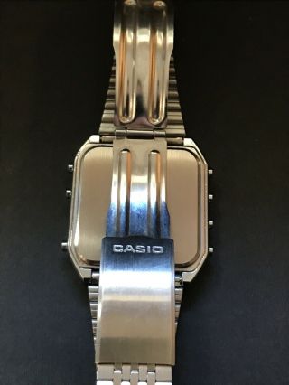 Vintage Casio Calculator Watch C - 801,  rare White Face Surround From 1980 5
