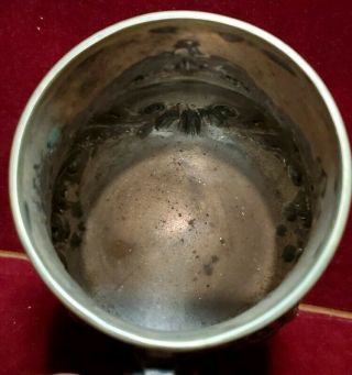 Antique Motorcycle Trophy Mug silver plate 5