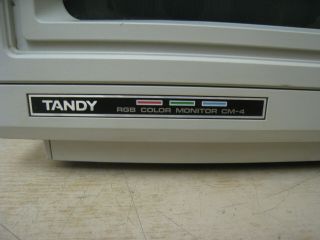 Vintage Tandy Radio Shack CM - 4 RGB Color Computer Monitor 25 - 1021 3