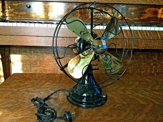 Antique Electric Fan Brass Blade Colonial Vintage Old Restored 2
